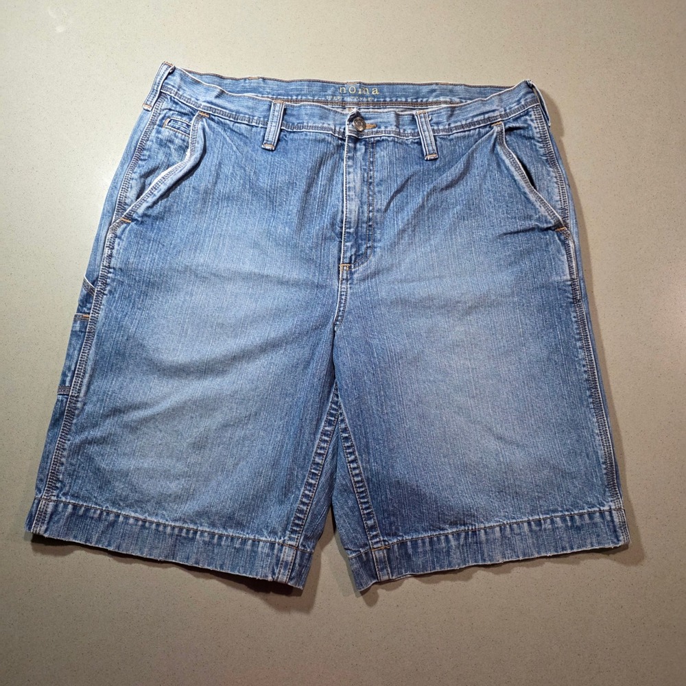 Sonoma Life Style Mens Carpenter Denim‎ Shorts Blue Medium Wash Size 38 Utility